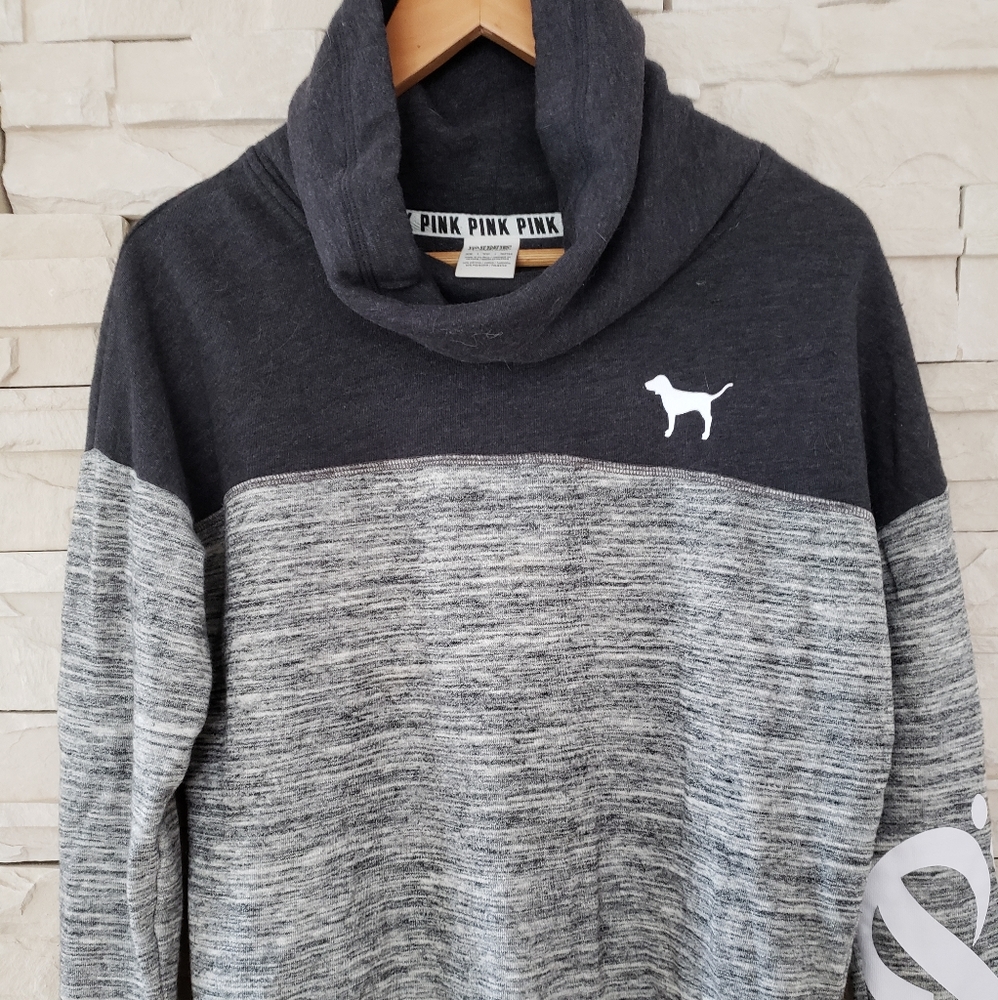 Victoria's Seret PINK sweatshirt-Dark Grey/marbled